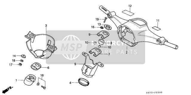 53234041000, Collar, Steering Stem, Honda, 0